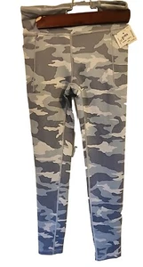 Athleta Girl Printed Chit Chat Tight Leggings Blue Camo Large 14 NWT  - Picture 1 of 5