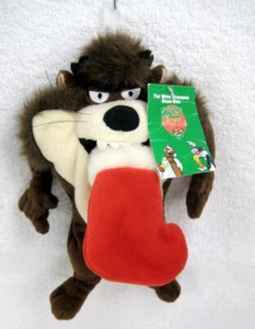 Looney Tunes TASMANIAN DEVIL Eating Xmas Stocking WB STORE Doll TAZ from 1998 - Picture 1 of 4