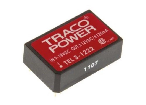 TRACOPOWER 3W Isolated DC-DC Converter Through Hole, Vin 9 - 18 V DC - TEL3-1222 - Image 1 of 3