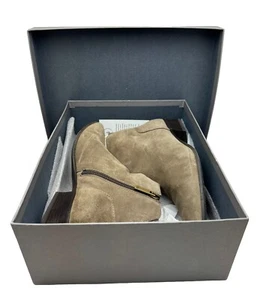 Aquatalia Franca taupe Wildleder wasserdicht Absatz Stiefeletten Größe 7,5 Italien - Bild 1 von 11