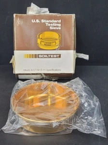 VINTAGE 8" BRASS US STANDARD SOILTEST SOIL TESTING SIEVE RECEIVER TRAY - Picture 1 of 12