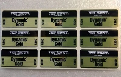 9 True Temper Dynamic Gold R300 Golf Club Shaft Band Labels+ 2 wedge bands NEW