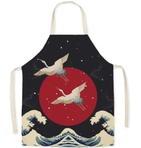1pc Japanese Patterned Apron - Adults Unisex Women Men Teenager Novelty Gift - Picture 1 of 3