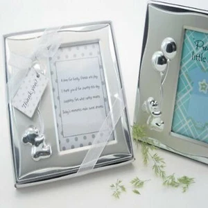 Artisano Design "Teddy Bear & Ballons" Keepsake Silver Picture Frame - Picture 1 of 1