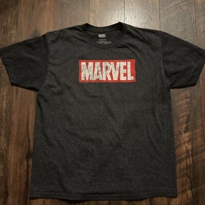 Marvel Comics Marvel Block Logotipo Gris Carbón Camiseta Para Hombre Cuello Redondo XL - Imagen 1 de 6