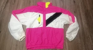 Vtg Obermeyer Youth/Girls Junior 18 Neon Pink Windbreaker Ski Jacket - Picture 1 of 10