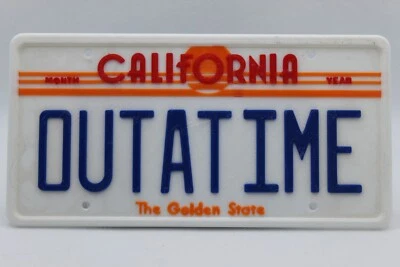 OUTATIME License Plate Replica – Back to the Future Movie Prop Collector's Gift