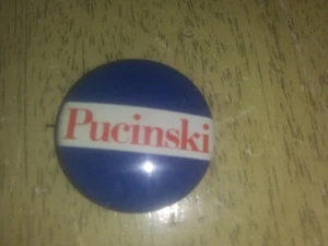 Roman Pucinski Illinois Senator Local Campaign Button Pin Back 1972 Political - Picture 1 of 2