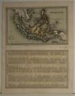 EAST INDIES SOUTHEASTERN ASIA 1836 STARLING ANTIQUE LITHOGRAPHIC MINIATURE MAP