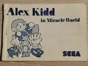 Alex Kidd IN Miracle World Sega Master System I II Manual Only Manual - Picture 1 of 1