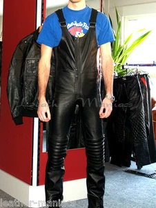 Pantalones de cuero pantalones de cuero pantalones de cuero de motocicleta pantalones de cuero pantalones de motocicleta - Imagen 1 de 2