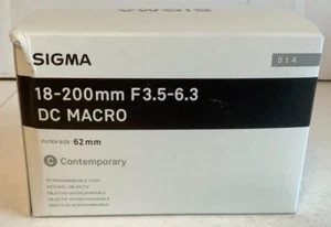 NEW Sigma 18-200mm f/3.5-6.3 DC Macro OS HSM 885306 Zoom Lens for Nikon Express - Picture 1 of 3
