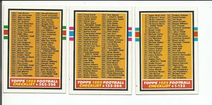 3 FUSSBALL CHECKLISTEN 1989  - Bild 1 von 2