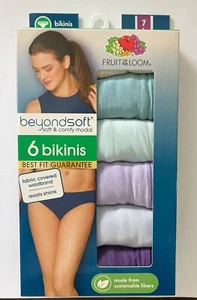 Fruit of the Loom Women’s beyondsoft 6 Bikinis size 7 (L) - Picture 1 of 2
