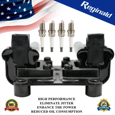 Bobina de encendido y 4 bujías para Chevrolet Optra 2005-2010 1,2 L 1,6 L L4 UF698 Foto 1 de 4