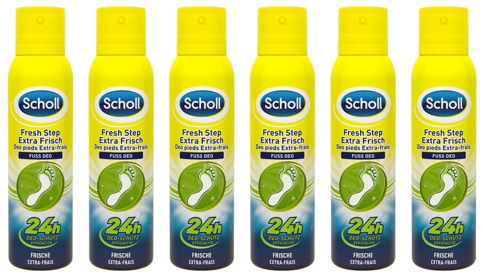 Scholl Fresh Step Fuß Deo Extra Frisch 24h Antitranspirant Fußspray 6x 150ml NEU