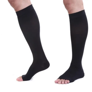 Compression Socks Men Women 23-32 mmHg Swelling Stockings Knee High Varicose - Picture 1 of 14