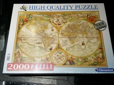 Clementoni 2000 шт. антикварная карта мира головоломка новая запечатанная  - Изображение 1 из 3
