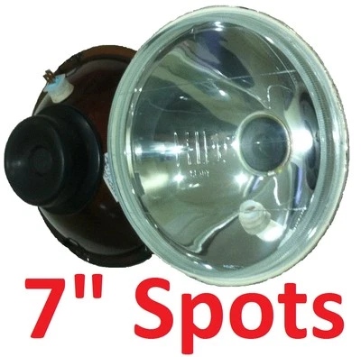 1pr 7" Spot Headlights suits Austin Sprite A30 A60 Bugeye Frogeye 3000 Mk1 Mk2 - Image 1 of 4