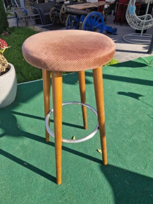 Barhocker Gastroqualität,Hartholz,Sitz Stoff,GUT - Bild 1 von 4