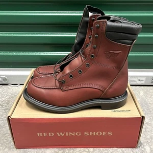 Bota de trabajo Red Wing USA Classic Supersole 402 para hombre talla 8 EE punta lisa sin usar, punta roja - Imagen 1 de 11