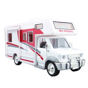 Toy Camper Motorhome RV 1/28 Scale Diecast Model Car Light Sound Toys Kids Gifts - Picture 1 of 10
