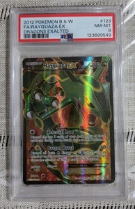 2012 Pokemon Black & White Rayquaza EX 123/124 Dragons Exalted PSA 8 - Picture 1 of 2