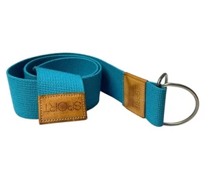 Vintage 80’s ESPRIT Women’s Canvas Belt Light Blue 2”x36” Long Medium Japan - Bild 1 von 4