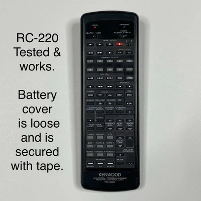 Genuine Kenwood RC-220 Universal Programmable Remote Control Loose Battery Cover - Image 1 of 4