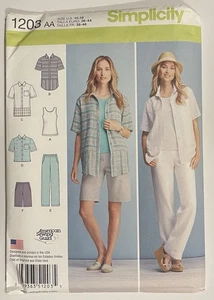Simplicity 1203 Sewing Pattern Misses Summer Tops Bottoms Sz. AA (10-18) Uncut - Picture 1 of 2