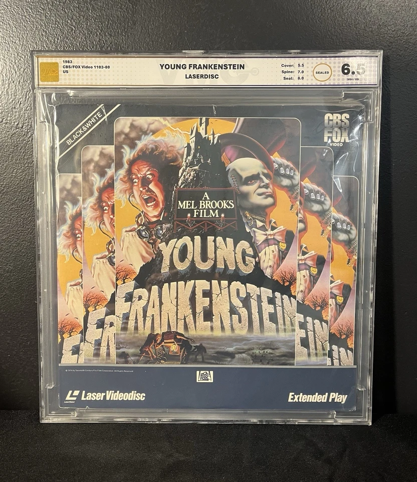 Young Frankenstein Laserdisc 1983 Sealed VMG Graded 6.5 Gene Wilder B&W Foto 1 de 2