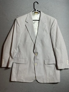 BROOKS BROTHERS VINTAGE Seersucker Men’s Sport Blazer Striped No Size Tag 42 - Picture 1 of 12