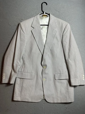 Blazer deportivo a rayas Brooks Brothers Vintage Seersucker para hombre sin talla etiqueta 42 Foto 1 de 4