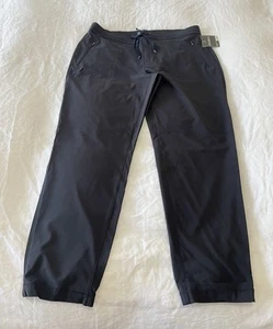 Eddie Bauer | Women’s XL | Pants Myriad Jogger Black Drawstring Zip Flexion |NWT - Picture 1 of 12