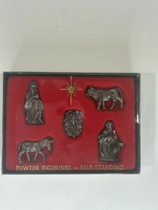 Lot de 5 figurines miniatures vintage en étain autoportant en étain - Photo 1/10