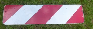 altes Schild Alu Reflektor Verkehrszeichen rechts links Baake reflektierend groß - Bild 1 von 7