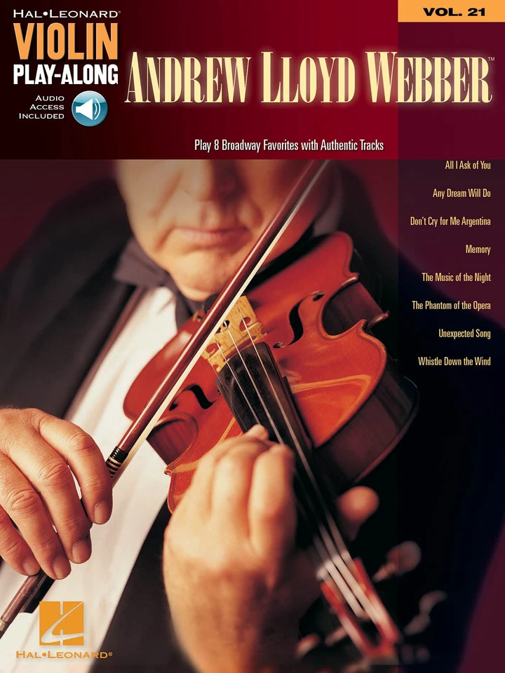 Andrew Lloyd Webber Violin Play-Along Vol 21 Sheet Music Song Book Online Audio - Image 1 of 1