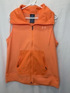 Under Armour Womens ColdGear Infrared Orange Hybrid Full Zip Vest Large - Picture 1 of 4
