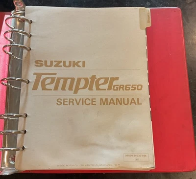 Suzuki Tempter GR650 OEM Shop Service Repair Manual 99500-36030-03E - Image 1 of 4