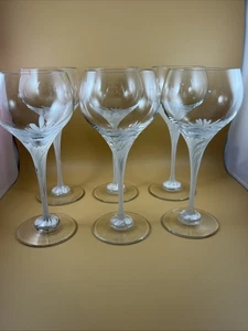 Vtg ROSENTHAL Michael Boehm Studio Line “Snow Flower” Stemmed Wine Glasses (6) - Picture 1 of 11