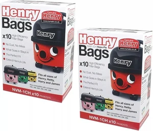 20 x Henry Hetty Vacuum Bags HEPAFLO Genuine Numatic Hoover Bags n604015 GENUINE - Picture 1 of 4