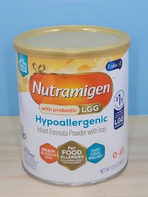 FÓRMULA HIPOALERGÉNICA PARA BEBÉ NUTRAMIGEN CON PROBIÓTICO 12,6 OZ CADUCIDAD (05/01/2026) Foto 1 de 2
