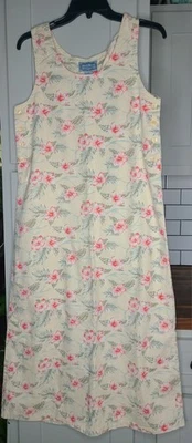 Vntg 90s Jane Ashley Dress Sleeveless Floral Maxi - Image 1 of 4