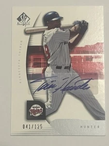 2005 Upper Deck SP  - Sp Authentic Torii Hunter Auto silver Signatures /125 - Picture 1 of 7