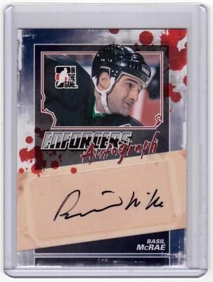 BASIL McRAE 10/11 ITG Enforcers Auto Autograph A-BM Signed Signature Hockey Card - Image 1 of 2