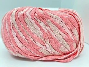 Trendsetter Infinity #59 Rose Melon Silk Cotton Blend Mesh Net Tube Yarn 50g 85y - Picture 1 of 7