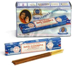 Palitos de Incienso Satya Nag Champa Original Caja Completa 180g 12x15g - Imagen 1 de 1