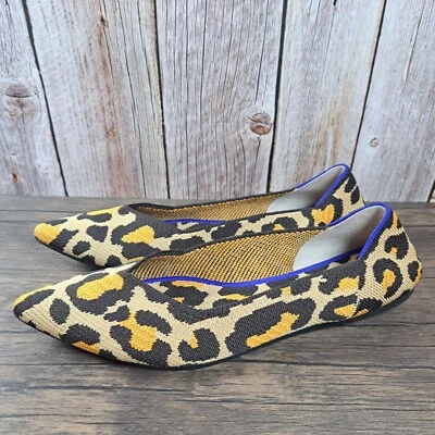 Zapatos planos de ballet Rothy's The Point Big Cat para mujer talla 10,5 (en muy buena condición) Foto 1 de 4