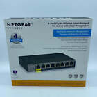 New Netgear GS108T 8 Port Gigabit Ethernet Smart Switch