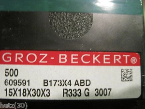 500 Stk. Groz - Beckert 609591  GEBECON-Nadel 15x16x30x3  R333 G 3007  NEU  - Bild 1 von 1
